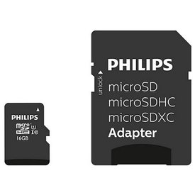 Philips Micro SDHC 16GB Class 10+Adapter Geheugen Kaart