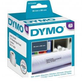Dymo Large Address Labels 99012 89x36 Mm 260 Unidades Marcação