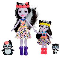 Enchantimals Sage Sabella Skunk Sister Dolls 和 Sabella Skunk Sister Dolls 和 Sabella Skunk Sister Dolls 2 动物 数字
