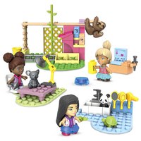 Mega bloks 这款动物美容站建筑套装包含三个玩偶和有趣的配件