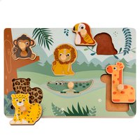 Woomax Puzzle Zookabee-Madera Animal Selva 30x22 cm